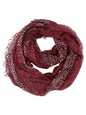 Burgundy Metallic Cheetah Print Circle Infinity Scarf