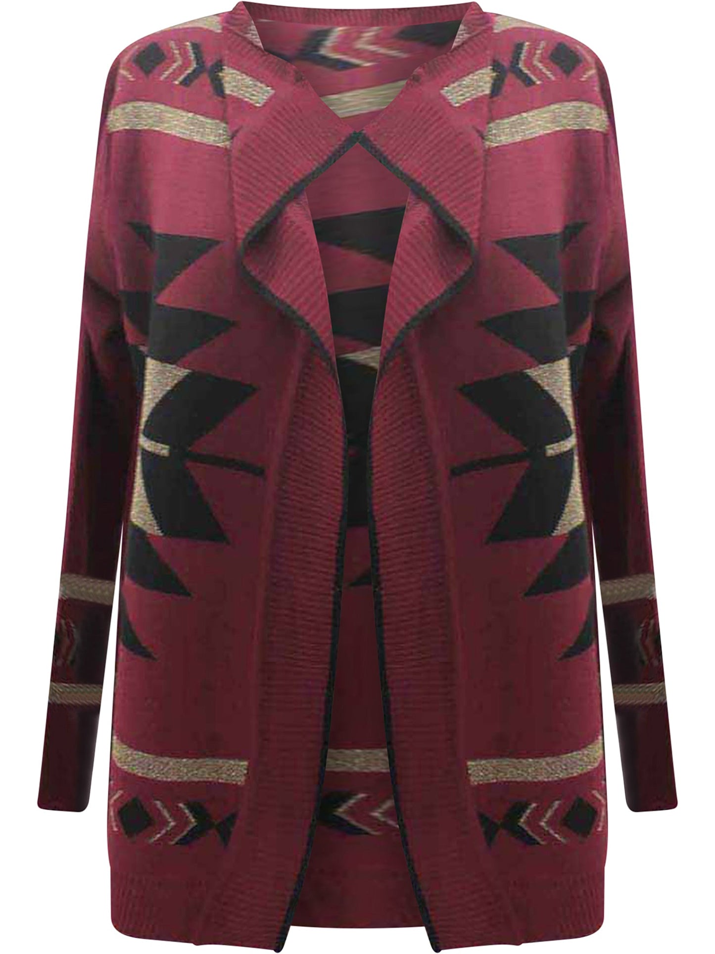 Tribal Print Cardigan Sweater