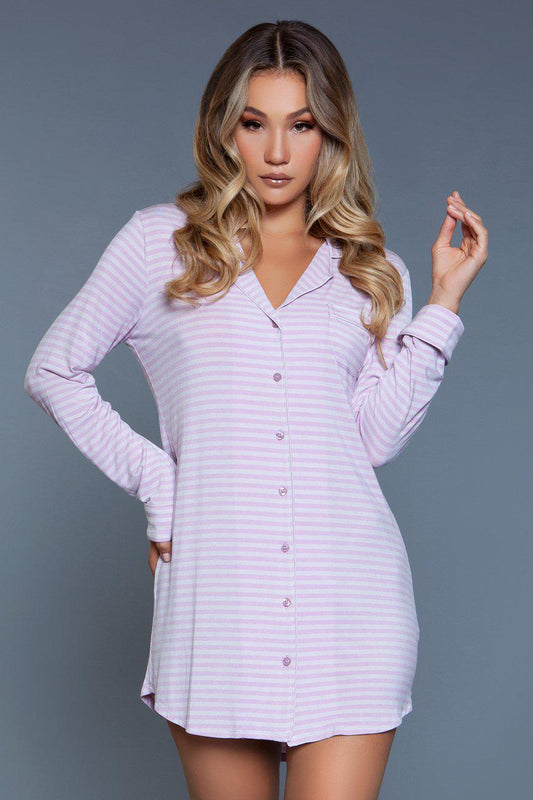 Free Shipping For Button Front Sleepshirt