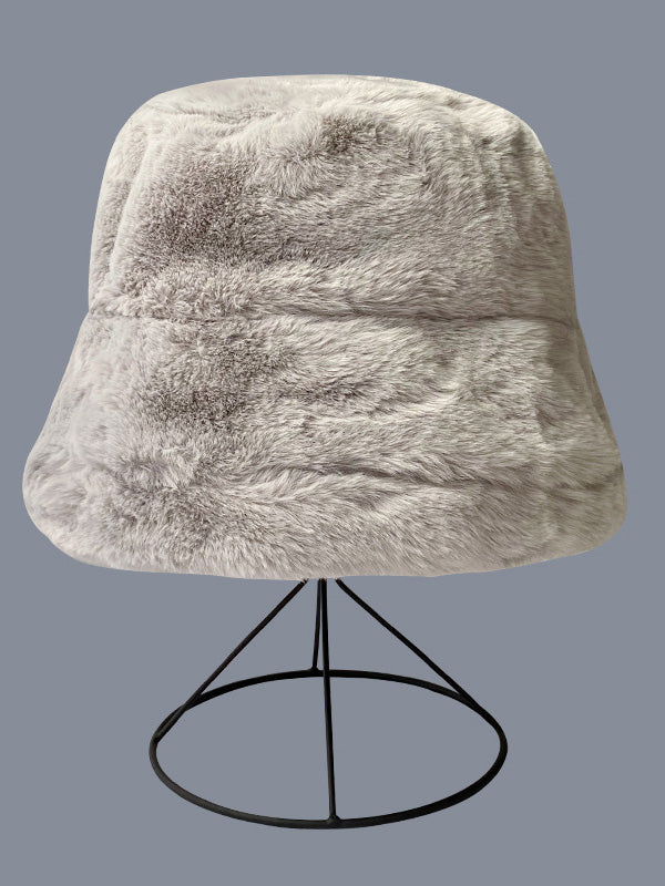 Winter Faux Fur Bucket Hat-Homeunderwear