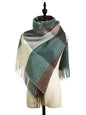 Stylish Tasseled Checkered Shawl&Scarf-Homeunderwear