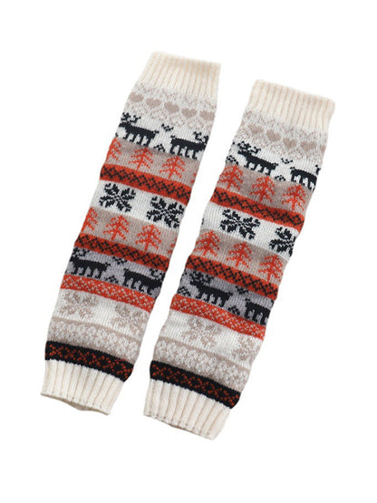 Knitting Keep Warm Printed Leg Warmers Accessories-Homeunderwear