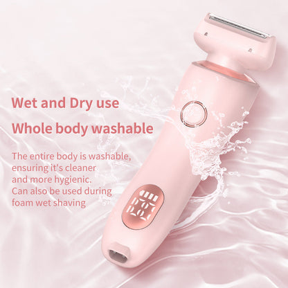 Free Shipping For2 In 1 Hair Removal Epilator USB Rechargeable Trimmer Women Body Razor Face Leg Armpit Bikini Hand Pubic Shaver Hair Remover