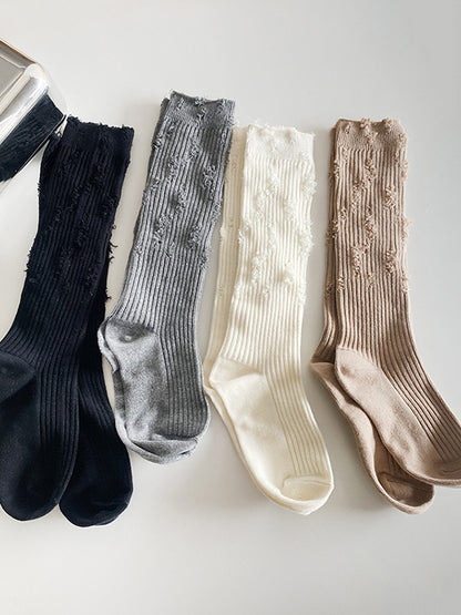 Fashion Hollow Solid Color Socks Accessories-Homeunderwear