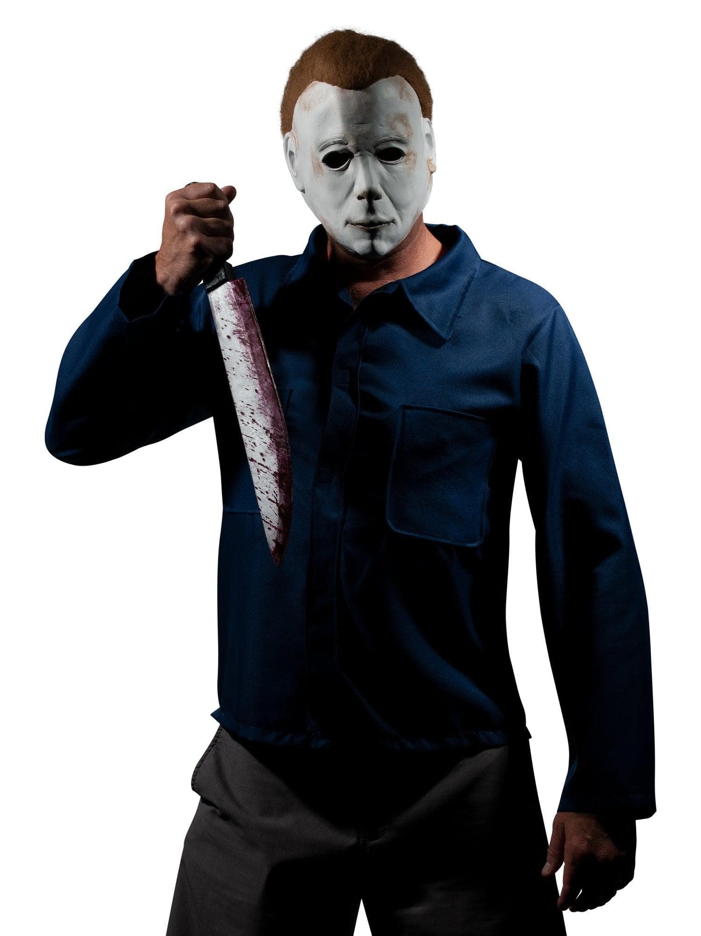 Free Shipping For Adult Halloween 2 Michael Myers 3/4 Mask with Hair