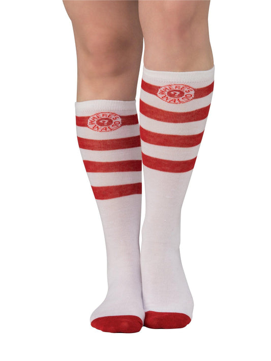 Free Shipping For Adult Where's Waldo Striped Socks