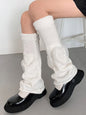 Leisure Fashion Flared Solid Color Heart Decorated Leg Warmers Accessories-Homeunderwear