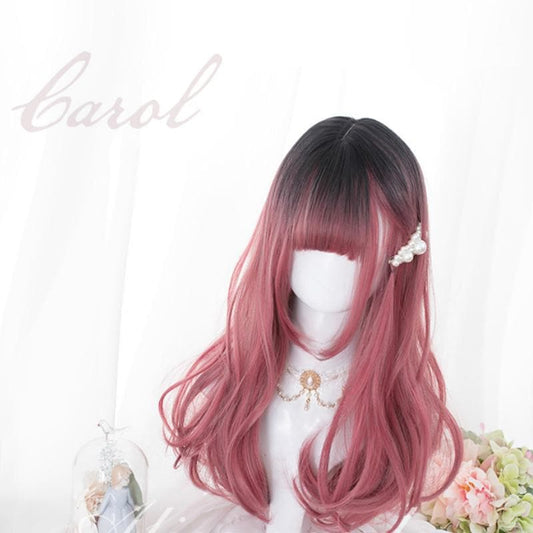 Free Shipping For Hivava Carmine Carol Mixed Lolita Long Curl Wig