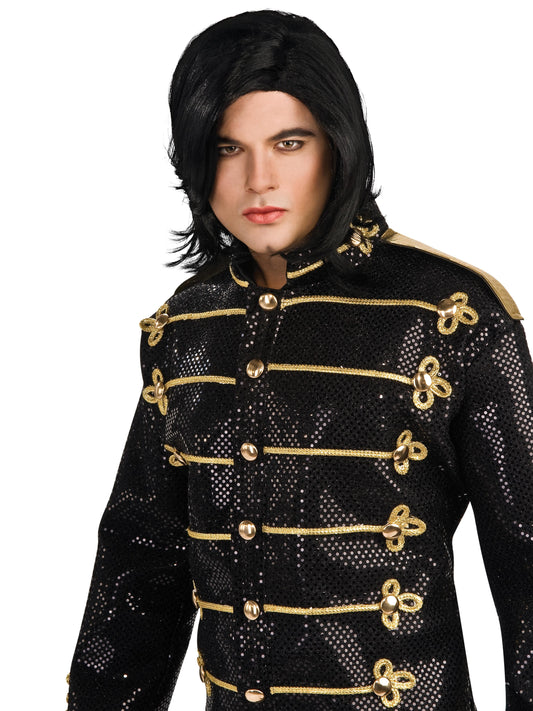 Free Shipping For Adult Michael Jackson Straight Black Wig