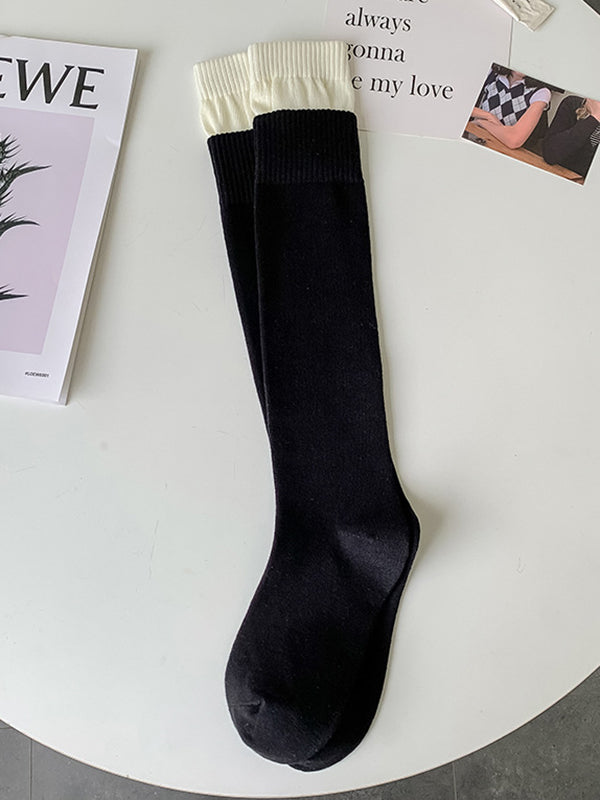 Fashion Contrast Color Socks Accessories-Homeunderwear