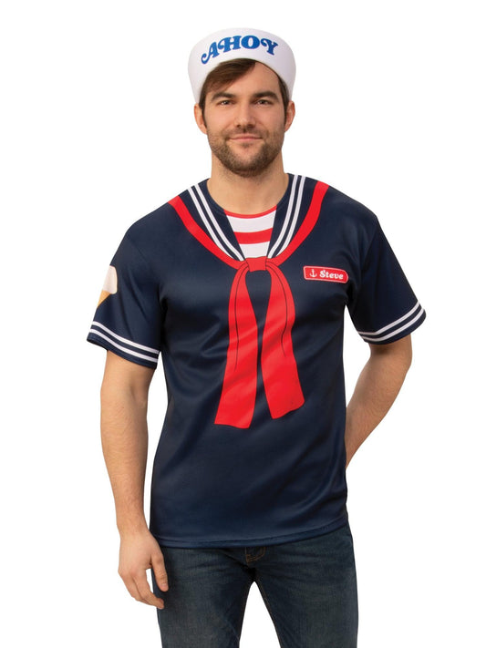 Free Shipping For Men's Stranger Things Steve Scoops Ahoy Costume