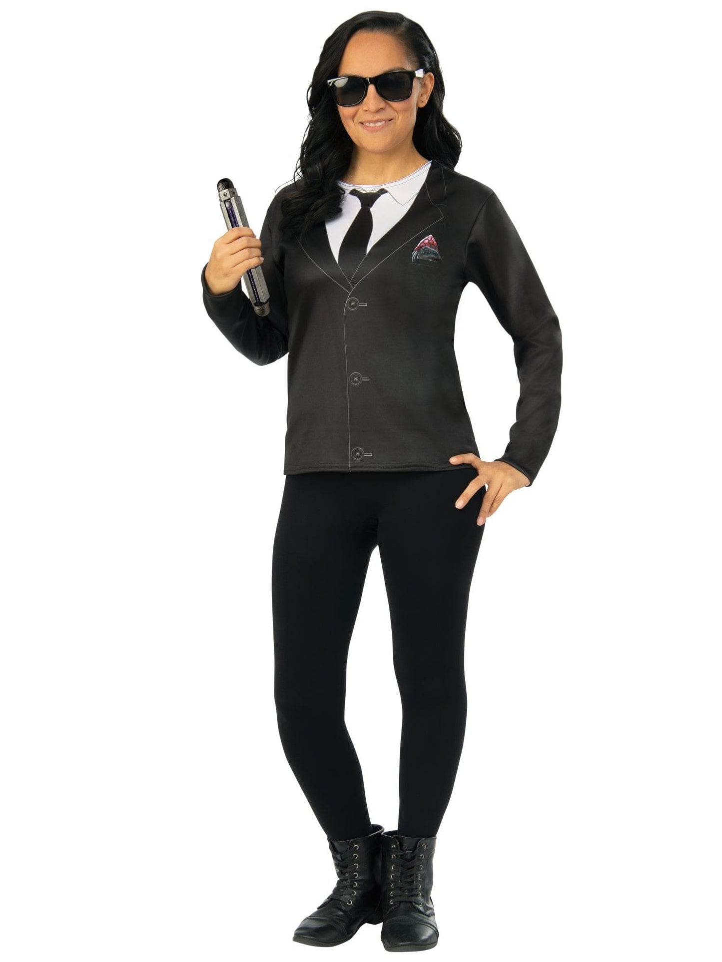 Free Shipping For Women's Men In Black 4 Agent M Costume Top