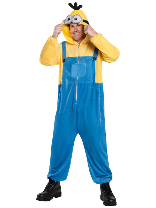 Free Shipping For Men's Despicable Me Minion Oversized Jumpsuit Costume