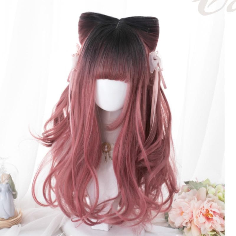 Free Shipping For Hivava Carmine Carol Mixed Lolita Long Curl Wig