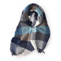 Imitation Cashmere Contrast Color Plaid Tassel Winter Warm Shawl Scarf