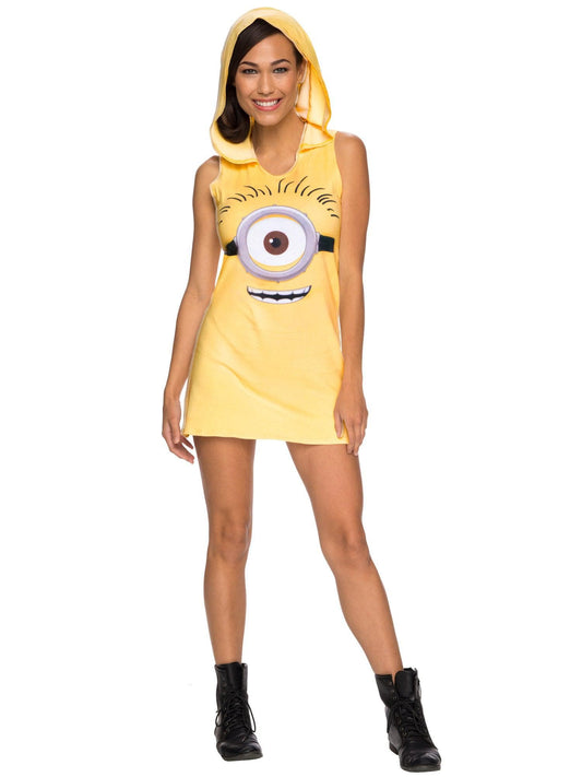 Free Shipping For Women's Despicable Me Minion Hooded Tank Dress