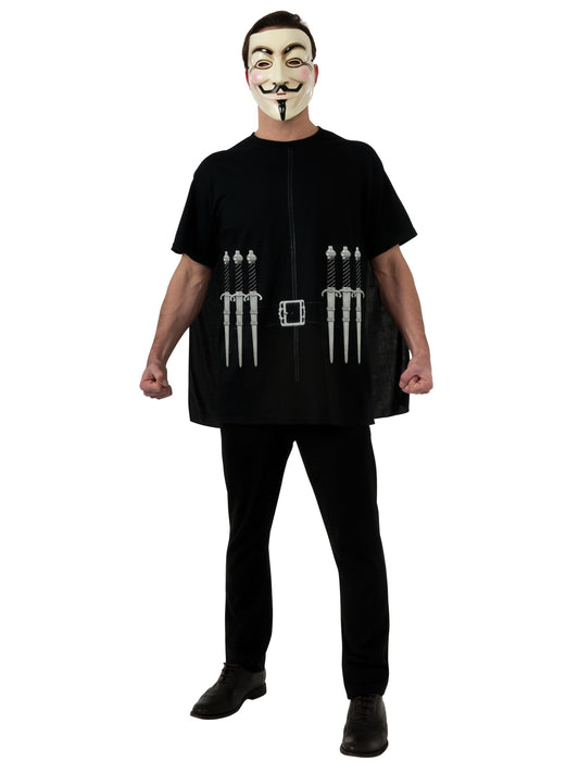 Free Shipping For Men's V For Vendetta Costume