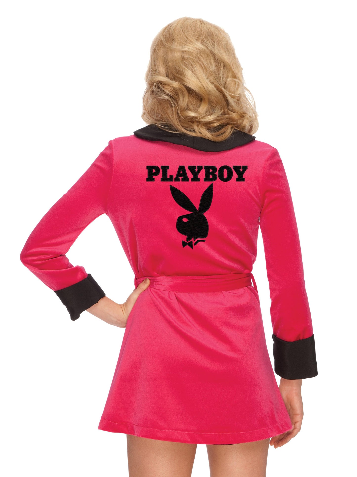 Free Shipping For Women's Playboy Sexy Pink Smoking Jacket Costume