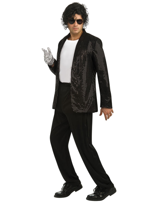 Free Shipping For Adult Michael Jackson Sequin Billy Jean Jacket Costume