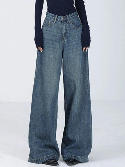 Versatile Vintage Blue High Rise Boyfriend Jeans