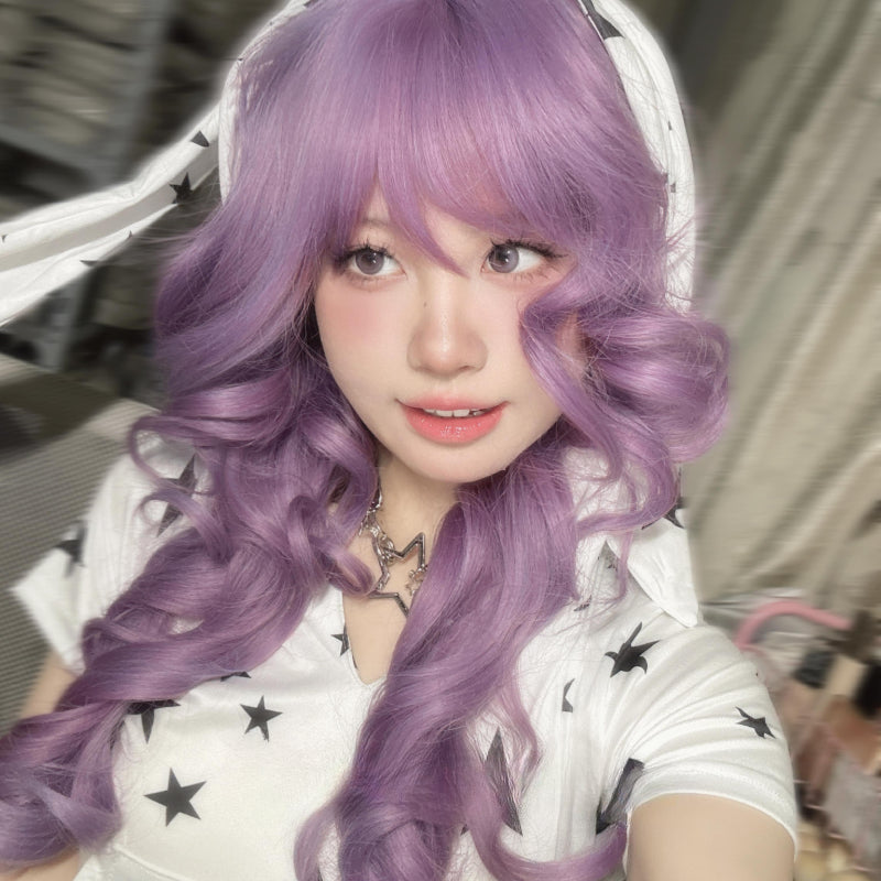 Free Shipping For Hivava Danna Curly Purple Wig