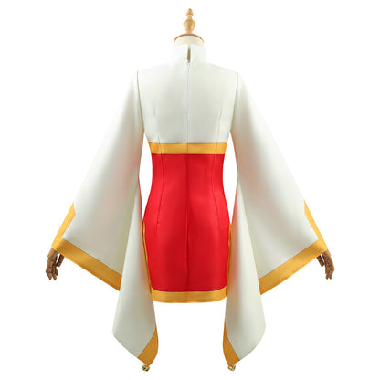 Free Shipping For_ardcaptor Sakura Anime Meiling Li Women Red Robe Party Carnival Halloween Cosplay Costume