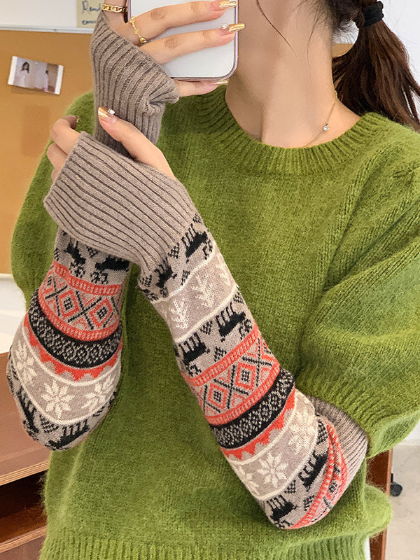 New Fashion Casual Keep Warm Printed Arm Warmers Accessories-Homeundewear