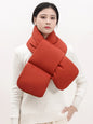 Casual White Duck Down Keep Warm Solid Color Shawl&Scarf-Homeunderwear