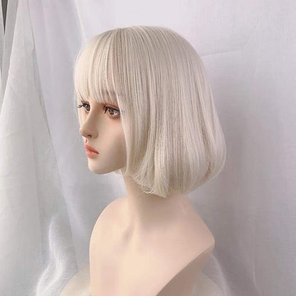 Free Shipping For Hivava Cute Short Blonde Beige Bobo Bangs Wig