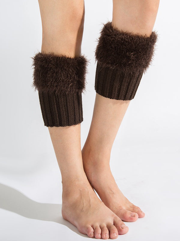 Simple Keep Warm Solid Color Leg Warmers Accessories-Homeunderwear