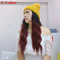 Free Shipping For Hivava Colorful Knitting Hat With Removable Long Curly Wig 4