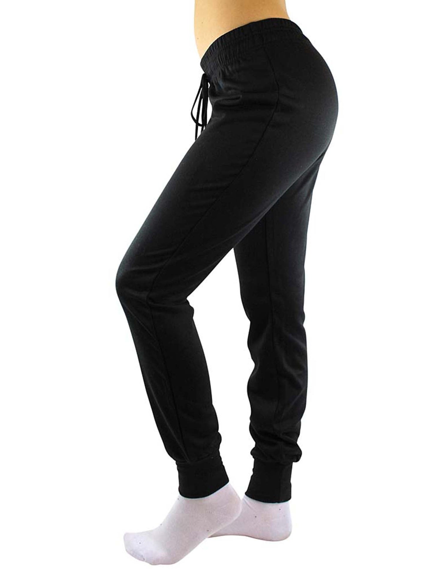 Drawstring Womens Jogger Exercise Sweatpants