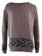 Marled Patterned Long Sweater