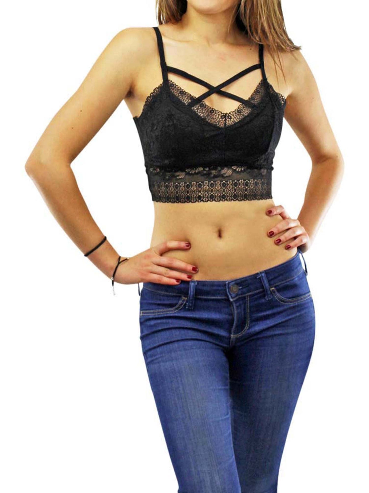 Lace Bralette With Front Detail