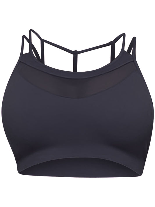 Mesh Strappy Womens Bralette Sports Bra