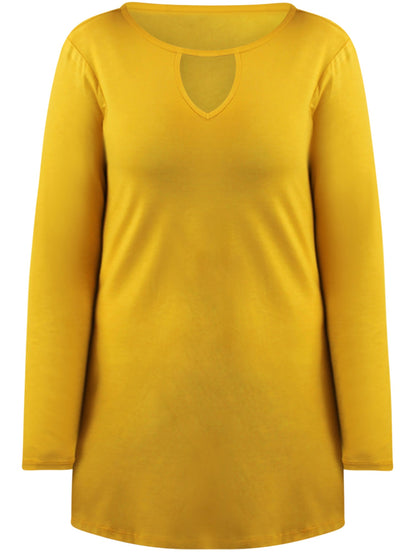 Lightweight Jersey Knit Long Sleeve Tunic Top