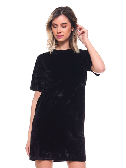 Velvet Short Sleeve Dress