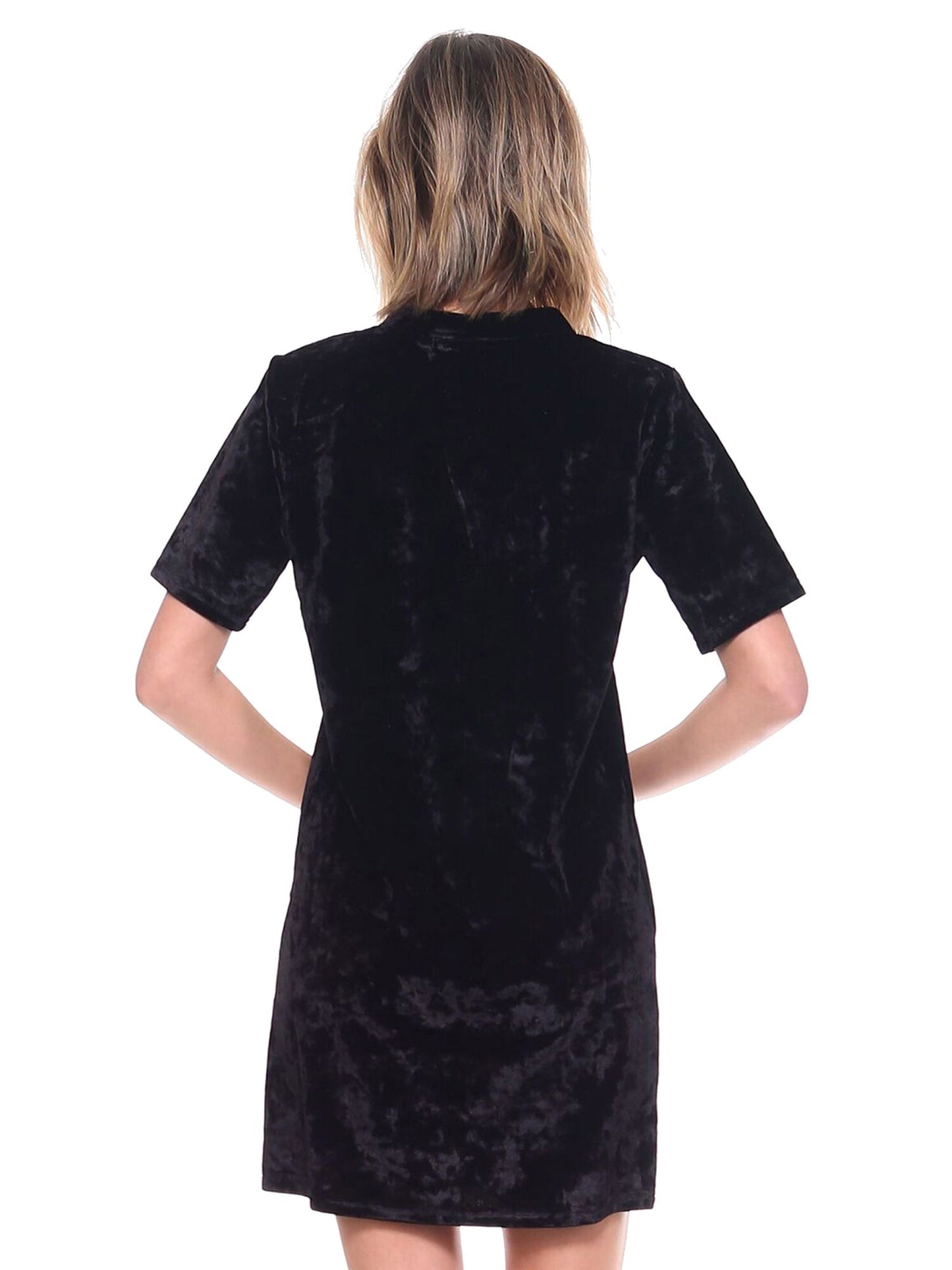 Velvet Short Sleeve Dress