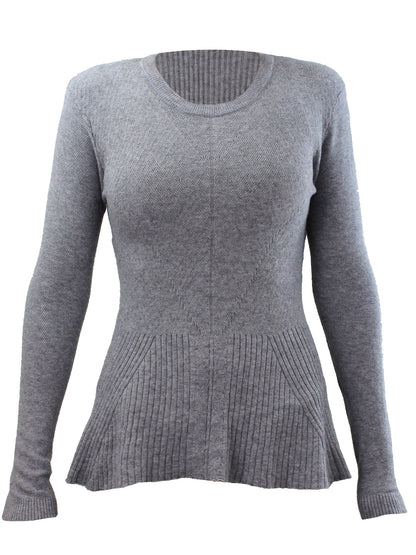 Knit Swing Hemline Womens Sweater