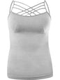 Womens Cage Top Plus Size Spaghetti Strap Tank Camisole