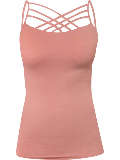 Womens Cage Top Spaghetti Strap Tank Camisole