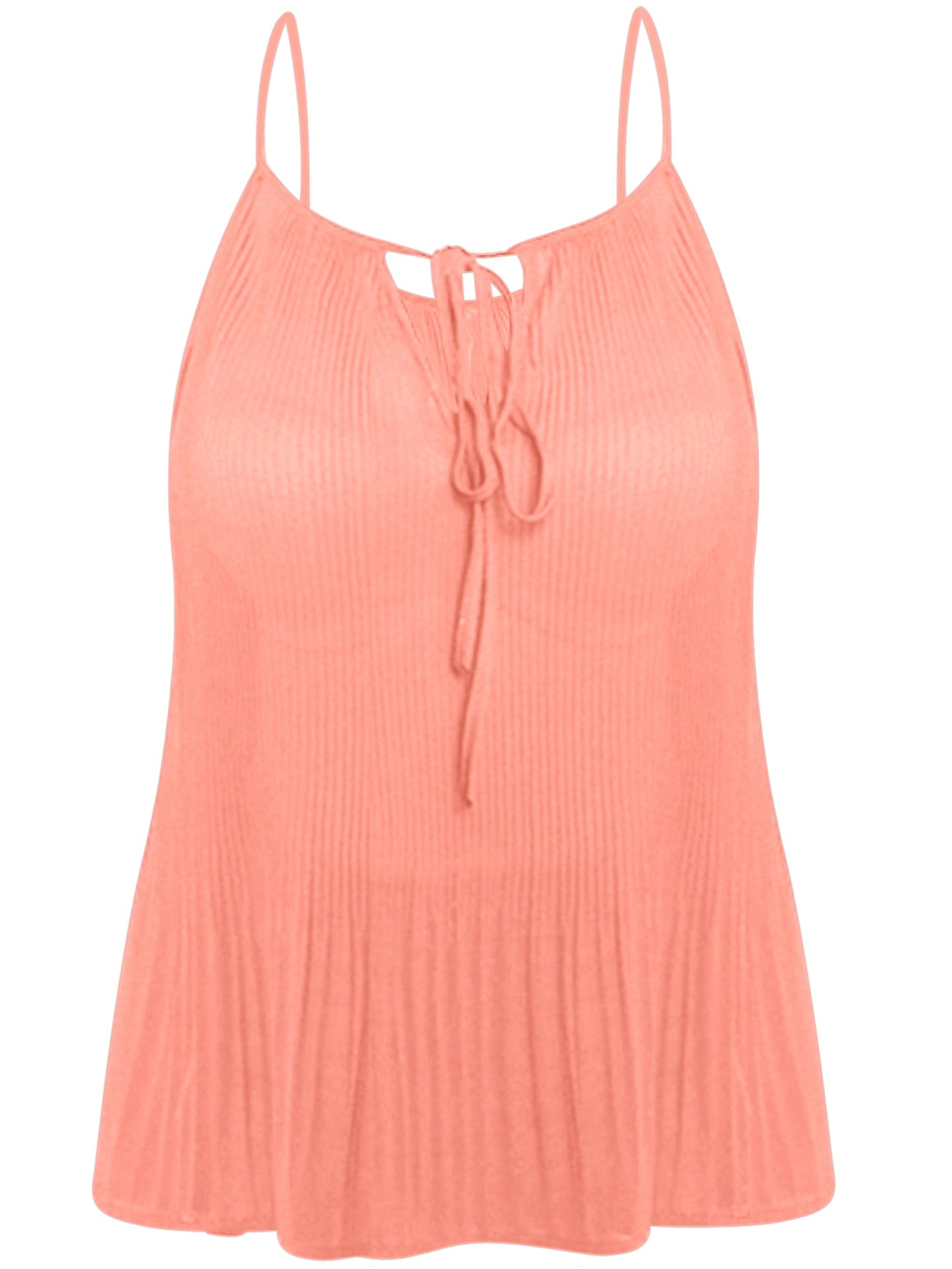 Loose Fit Plus Size Pleated Tank Top