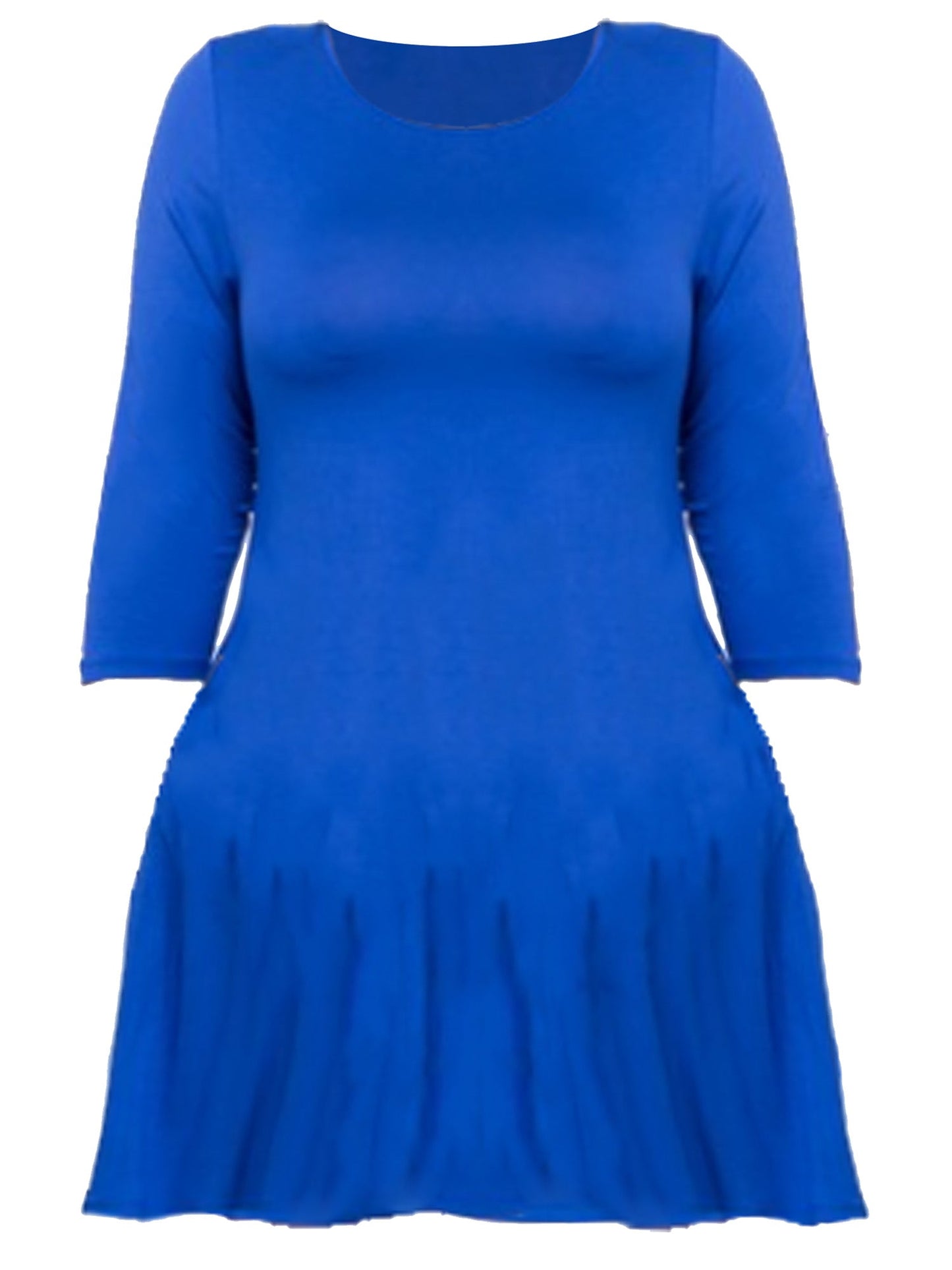 Plus Size Jersey Swing Dress With Pockets