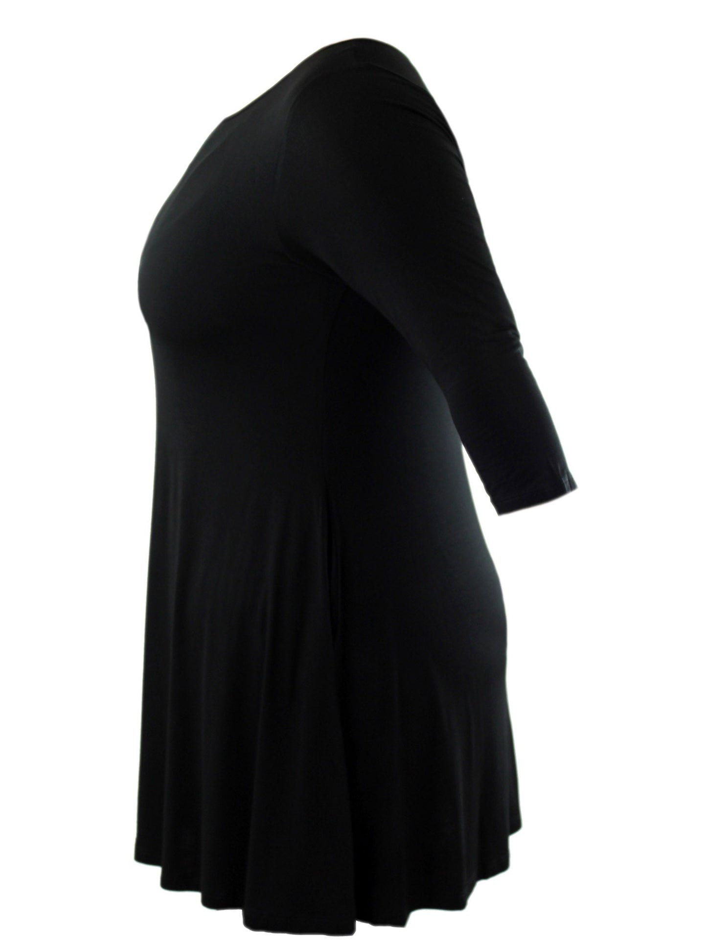 Plus Size Jersey Swing Dress With Pockets