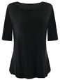 Womens Plus Size Bell Sleeve Loose Fit Tunic Top