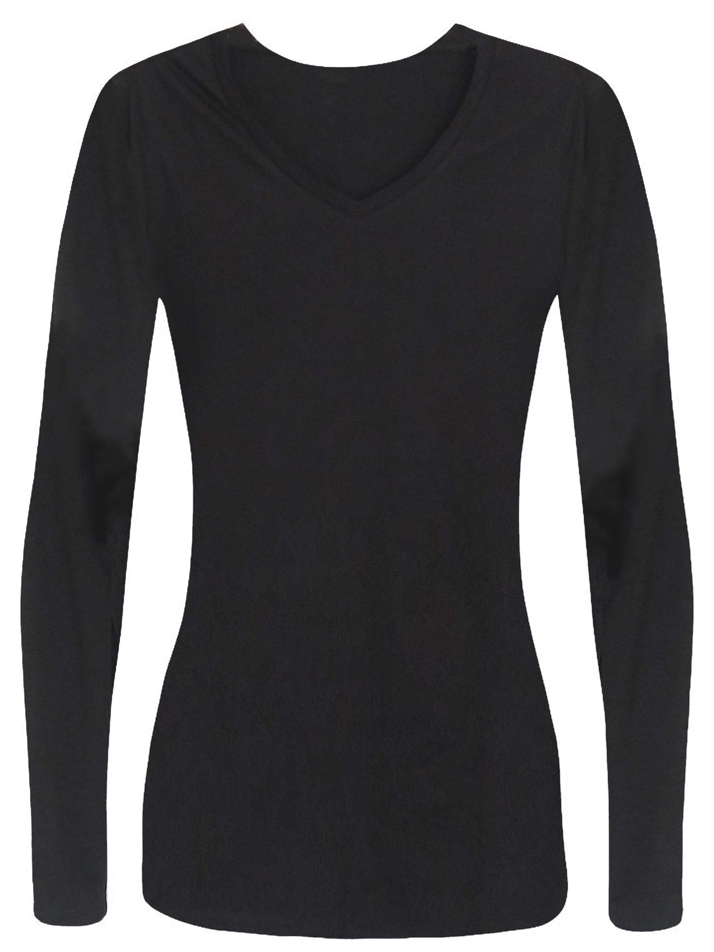 Plus Size Long Sleeve V-Neck Tee Shirt