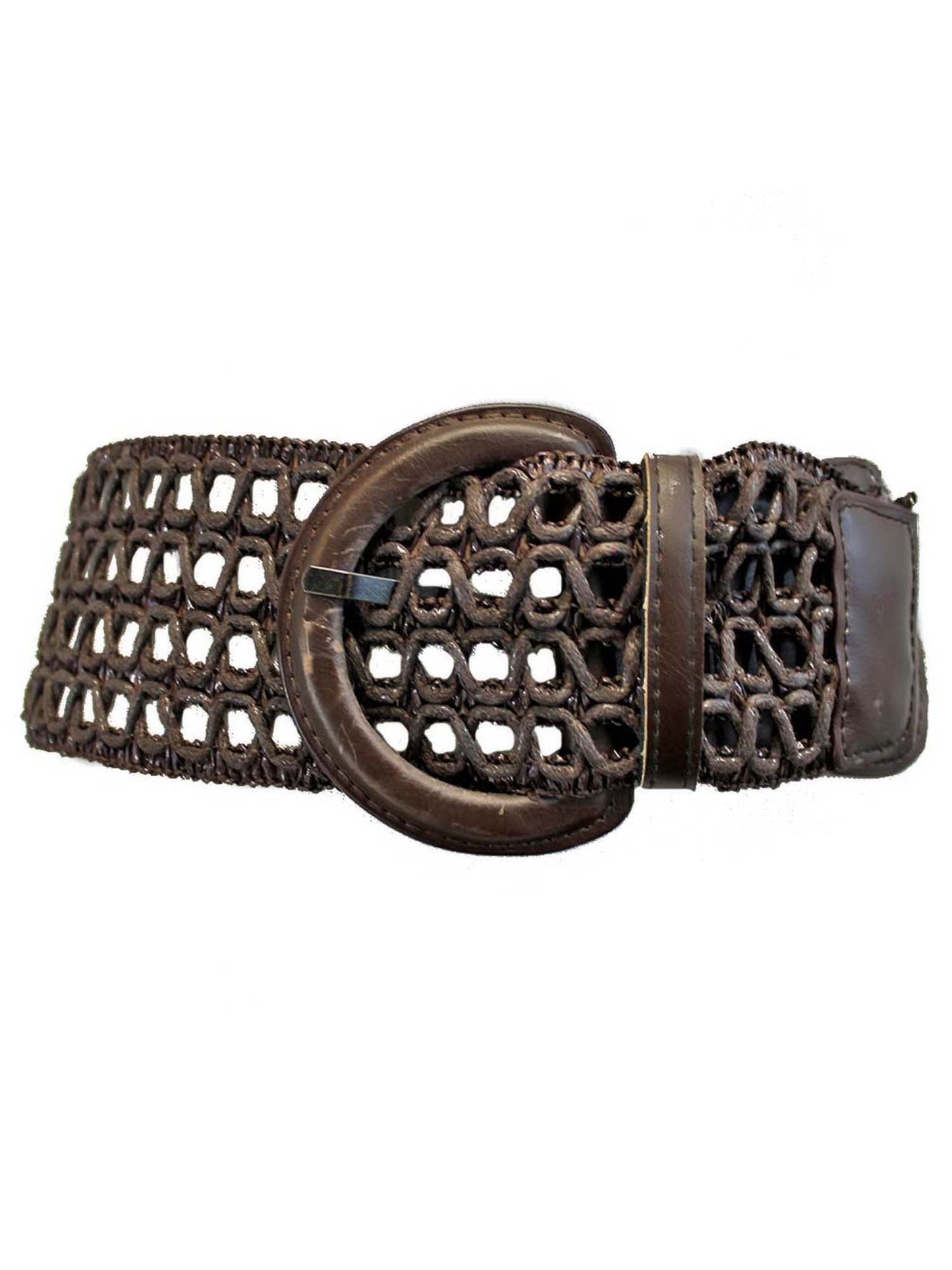 Wide Open Weave Waist Belt