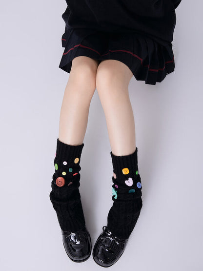 Sexy candy buttons leg warmers