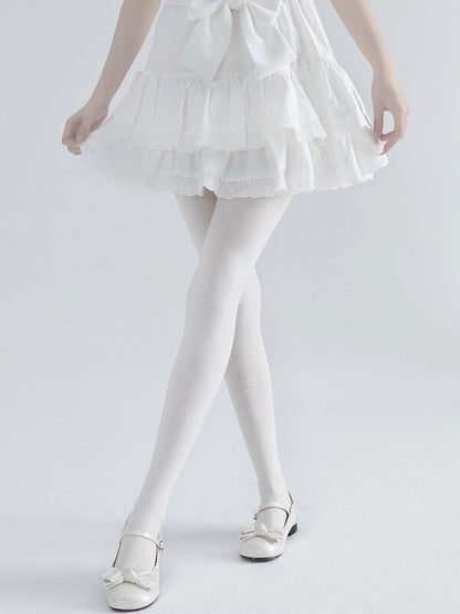 Sexy 600D lolita white tights