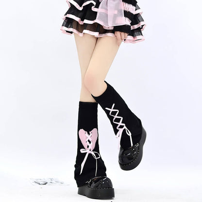 Sexy Ribbon heart leg warmer